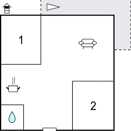 公寓 2 Bedroom Awesome In *